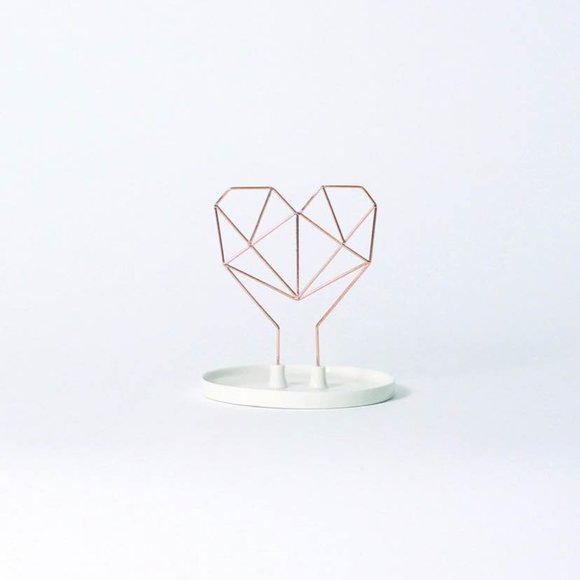 Imm “Coxet” Heart Wire Ceramic Jewelry Stand New R - Picture 8 of 8